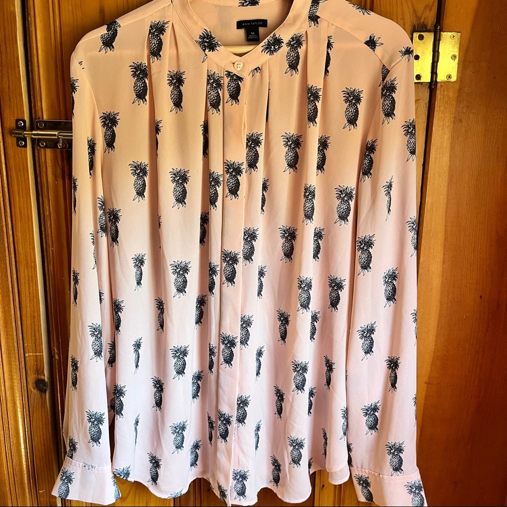 Quirky Pink Pineapple Blouse